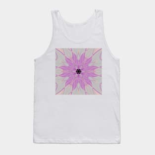 Cartoon Mandala Flower Pink and White Tank Top